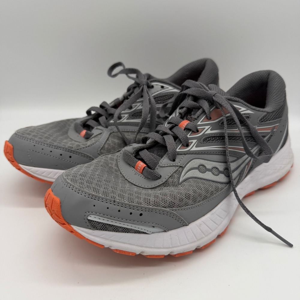 Saucony Cohesion 13 Womens Running Athletic Shoes Grey Orange S10559-5 Size 9.5